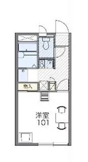 レオパレスARAKI【102号室】の間取り