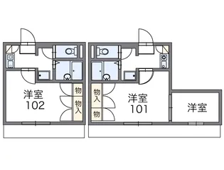 レオパレスカサベルデ【207号室】の間取り
