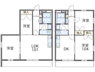 レオパレス石塚【302号室】の間取り