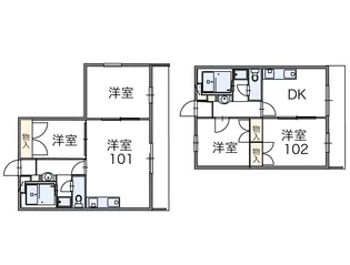 レオパレスカサ・デ・フローレス【301号室】の間取り