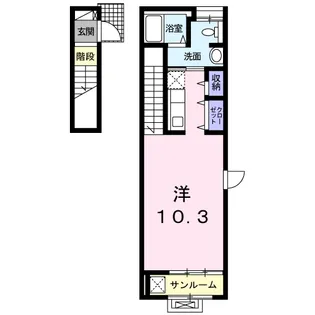 カーサ カルム【2階】の間取り