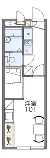 レオパレスリジェール【201号室】の間取り