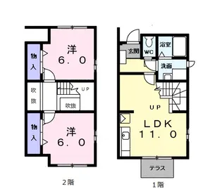 サニースクエア【1階】の間取り