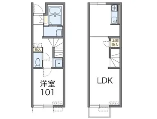 レオネクストアベニール鳥海【1階】の間取り