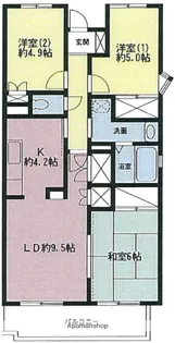 パストラル本厚木【4階】の間取り