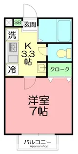 ケイスクラン【1階】の間取り