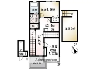 EUFONIA TRES (ユーフォニア トレス)【2階】の間取り