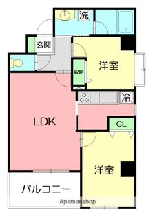 レアシス秦野【8階】の間取り