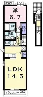 シャンフルール・アイ【2階】の間取り