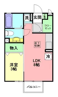 シャトレーあしがら【1階】の間取り