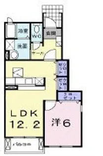 ソレイユ弐番館【1階】の間取り