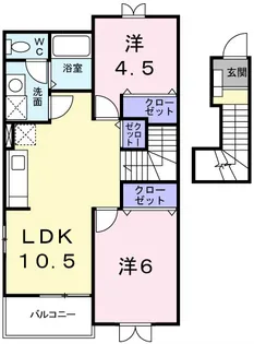 木之元壱番館【2階】の間取り