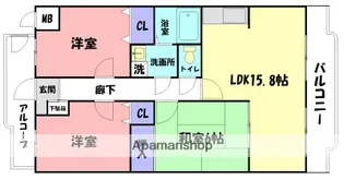 サザンコースト【3階】の間取り