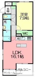 ラトゥール レジュモー【4階】の間取り