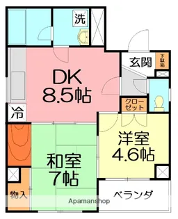 ルミエール松林【1階】の間取り
