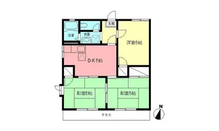 クレールIZUMI【102号室】の間取り