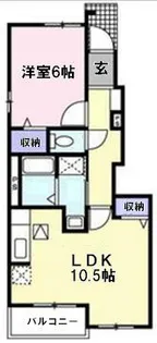 ミルフローラ1番館【1階】の間取り