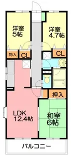 湘南山の手マンション【1階】の間取り