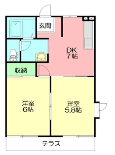コーポ和貴B【1階】の間取り