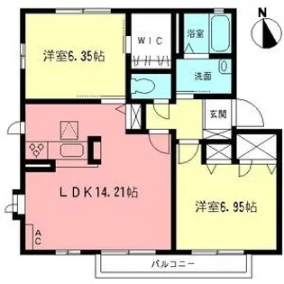 グレイスコートⅢ【1階】の間取り