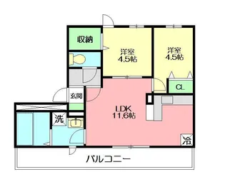 セレーノ湘南台【202号室】の間取り
