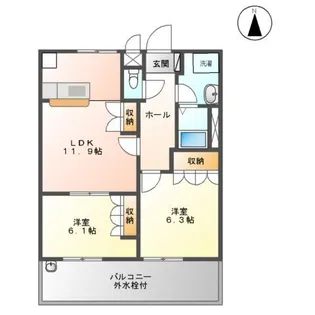 レインボーⅡ【1階】の間取り