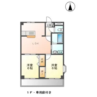 ベル ヴュー【1階】の間取り