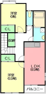 サンタプレイス【2階】の間取り