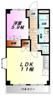 サンシャイン.B.江藤【2階】の間取り