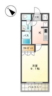 エスポアール【00207号室】の間取り