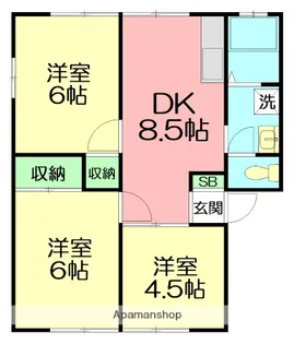 メゾン蓮正寺【1階】の間取り