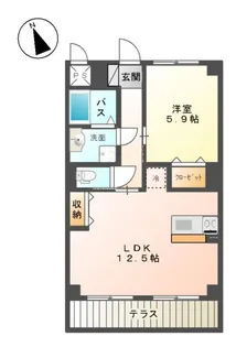 サン アルチェ A【1階】の間取り