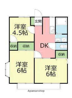ル・ショコラ鴨宮B【1階】の間取り
