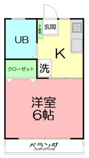 ヤマフジハイツD【1階】の間取り