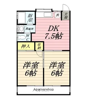 グリシーヌハイツ【1階】の間取り