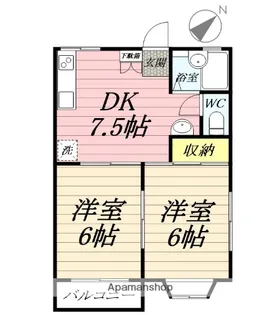 ブランメゾン長後(旧名称M&K湘南)【2階】の間取り
