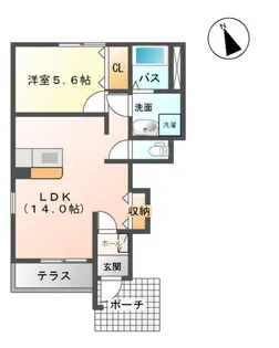 てらす はに【1階】の間取り