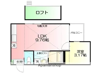 パティオ湘南【2階】の間取り