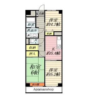 ペアコート伊勢原【2階】の間取り