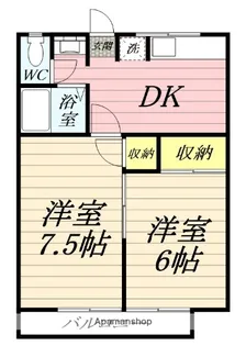 清水ハイツ【2階】の間取り