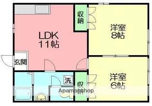仲居ハイツⅢ【2階】の間取り