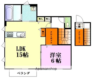 ヒサージュA【2階】の間取り