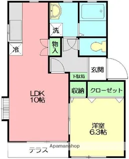 ガーラサントクⅡ【1階】の間取り