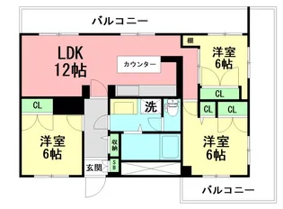 グレイスイセハラ【5階】の間取り