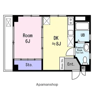 三嘉ハイツ【3階】の間取り
