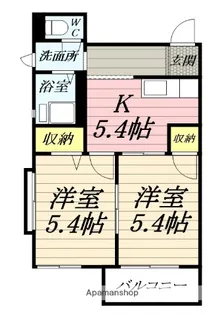 クィーンパレス【2階】の間取り