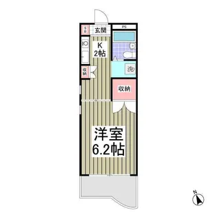パールハイツ東八幡【4階】の間取り
