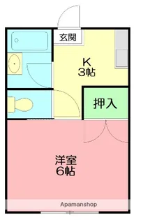 三笠ハイツC【2階】の間取り