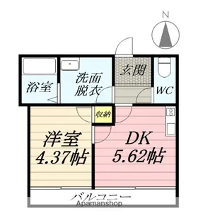 デュエット厚木【3階】の間取り