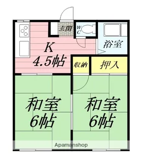 神奈川県藤沢市円行2丁目【アパート】の間取り